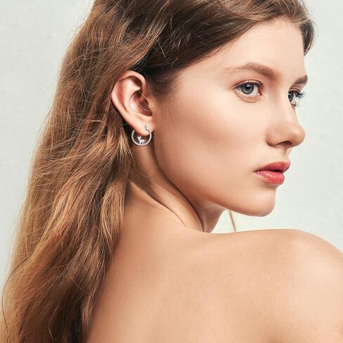 Panda Earrings 925 Sterling Silver Panda Hoop Earrings Panda Jewelry Gift for Women Panda Lovers in Kuwait