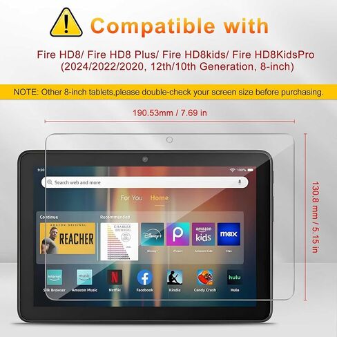 Screen Protector for 10 Kids / 10 Kids Pro Tablet 10.1 inch (2023/2021 release), Tempered Glass Film (2 Pack) in Kuwait