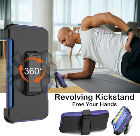 for Samsung Galaxy A13 5G Case with 2X Screen Protector+ 2X Camera Lens Protector,Heavy Duty Shockproof Drop Protection Military Grade Tough Durable Cover for Galaxy A13 (Black) in Kuwait