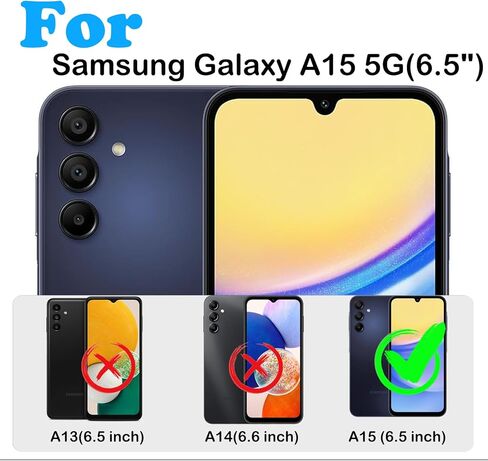 for Samsung Galaxy A13 5G Case with 2X Screen Protector+ 2X Camera Lens Protector,Heavy Duty Shockproof Drop Protection Military Grade Tough Durable Cover for Galaxy A13 (Black) in Kuwait