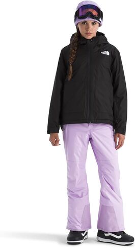 THE NORTH FACE Girls' Freedom Insulated Pant, Radiant Poppy Blowing Wind Print, X-Large in Saudi Arabia