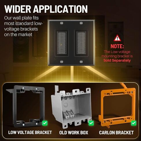 TNP Brush Wall Plate - Double 2 Gang Cable Entry Access Brush Bristles Style Strap Opening Port Insert Socket Wiring Plug Jack Decorative Face Cover Outlet Mount Panel (White) in Saudi Arabia