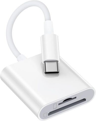 SD Car Reader for iPhone 16e/16 Pro Max/16 Pro/16 Plus/16/15 Pro Max/15 Pro/15 Plus/15, USB C Memory Card Reader Digital Camera Adapter with SD/Micro SD/USB-A 3 Slot for Samsung S25 S24 S23 S22 S21 in Saudi Arabia