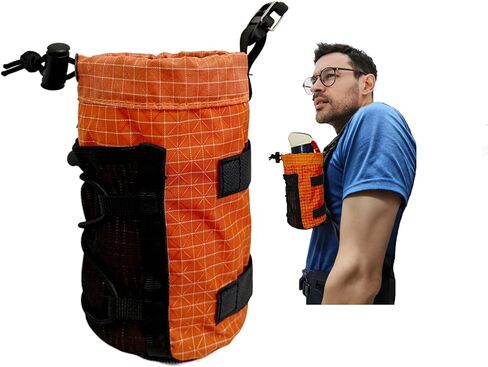 Ultralight Shoulder Strap Water Bottle Holder, Durable Backpack Water Bottle Carrier Fits 8oz-24oz Bottles for Hiking, Running, Travel | Backpack Accessories & Backpack Attachments in Kuwait