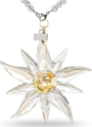 2024 Crystal Snowflake Star Ornament Glass Christmas Tree Ornaments for Winter New Year Christmas Pendant Crystal Sun Catcher Hanging Decor (Colorful) in Kuwait