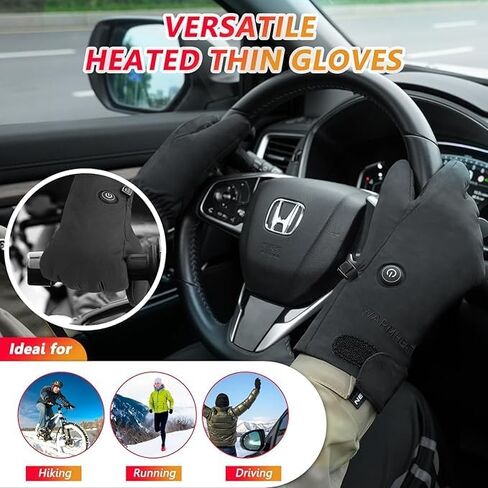 Heated Gloves for Men Women, Rechargeable Heated Work Gloves, Easy Hand Warming Touch Screen Glove for Skiing Hiking in Saudi Arabia