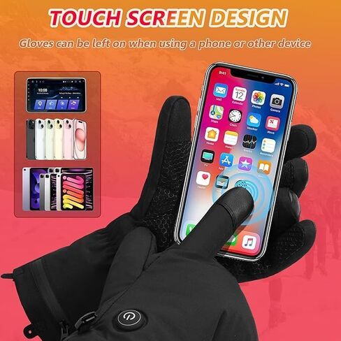 Heated Gloves for Men Women, Rechargeable Heated Work Gloves, Easy Hand Warming Touch Screen Glove for Skiing Hiking in Saudi Arabia