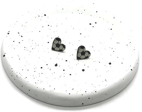 2 أزواج من الأقراط على شكل قلب للكرة اللينة، أقراط خشبية للكرة اللينة للنساء، أقراط رياضية لكرة السلة لكرة القدم للنساء، أقراط إبداعية للنساء والرجال هدايا لمحبي اللاعبين in Kuwait