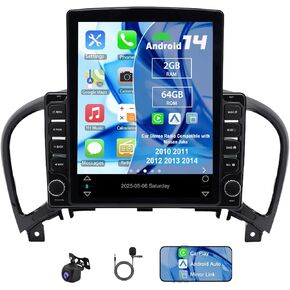 Android 14 Double Din Car Radio Compatible with Nissan Juke 2010 2011 2012 2013 2014, 4G+64G 9.7" Touch Screen Car Stereo with Wireless Carplay Android Auto GPS WiFi Mic Backup Camera in Kuwait