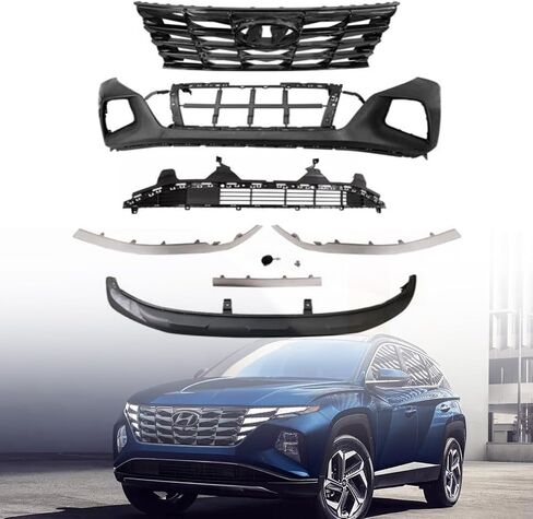 yhb الكاملة مجموعة الوفير الأمامية مع مصبغة وخفيفة الضباب لعام 2016 2017 2018 Hyundai Tucson - مجموعة المصد الكامل in Kuwait