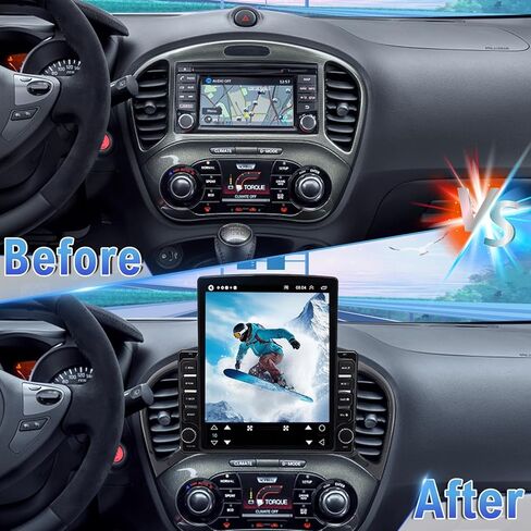 Android 14 Double Din Car Radio Compatible with Nissan Juke 2010 2011 2012 2013 2014, 4G+64G 9.7" Touch Screen Car Stereo with Wireless Carplay Android Auto GPS WiFi Mic Backup Camera in Kuwait
