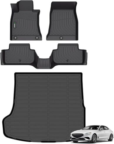 ANBINGO-Floor Mats for Mazda 3 2025-2019 TPE All Weather Mazda 3 Car Mats Waterproof Non-Slip 1st & 2nd Row Mazda 3 Floor Mats,Mazda 3 Floor Lliner,Mazda 3 Accessories-Black in Kuwait