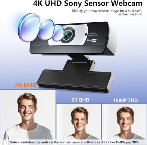 1080p HD Webcam with Microphone, USB Computer Camera for Laptop/Desktop PC/Mac, Plug & Play, Wide Angle Video Calling for Zoom/Skype/Teams/YouTube, Streaming & Xbox One Gaming in Saudi Arabia