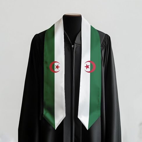 Belize Flag International Graduate Satin Stole Scarf with National Flag Design 72" Graduation Sash in Saudi Arabia
