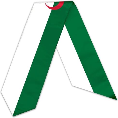 Belize Flag International Graduate Satin Stole Scarf with National Flag Design 72" Graduation Sash in Saudi Arabia