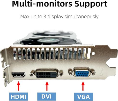 QTHREE Geforce GTX 960 4GB Graphics Card, GDDR5 128-bit, DP, HDMI, DVI, Video Card for PC, Computer GPU, PCI Express x16 in Kuwait