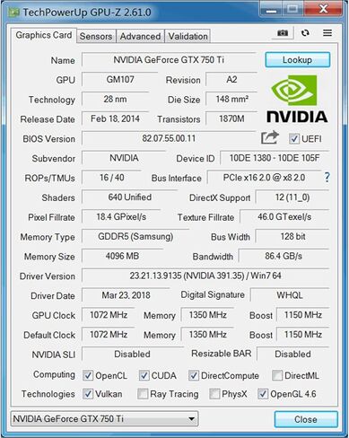QTHREE Geforce GTX 960 4GB Graphics Card, GDDR5 128-bit, DP, HDMI, DVI, Video Card for PC, Computer GPU, PCI Express x16 in Kuwait