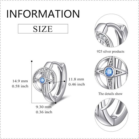 KZX Star Moon Earrings 925 Sterling Silver Moon Earrings Cubic Zirconia Moon Star Earrings Dangle Celestial Earrings Moon and Star Jewelry for Women Mom Lover in Kuwait