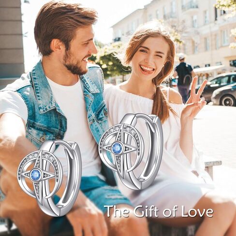 KZX Star Moon Earrings 925 Sterling Silver Moon Earrings Cubic Zirconia Moon Star Earrings Dangle Celestial Earrings Moon and Star Jewelry for Women Mom Lover in Kuwait