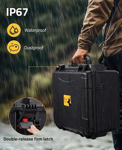 CVLIFE Gun Case for Handguns, 18" Pistol Case Holds 5 Handguns & 12 Magazines & 31 Bullets, Heavy Duty TSA Approved Firearm Travel Case, Waterproof Shockproof Pre-cut Multi Pistol Cases with Tweezers in Saudi Arabia