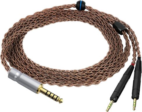 Geekria Apollo Copper Upgrade Audio Cable Compatible with ATH ATH-R70X Headphones, 3.5mm to Dual 2.5mm Replacement Headphones Cord for Hi-Resolution Audiophile, HiFi Headset (4.9 ft / 1.5 m) in Kuwait