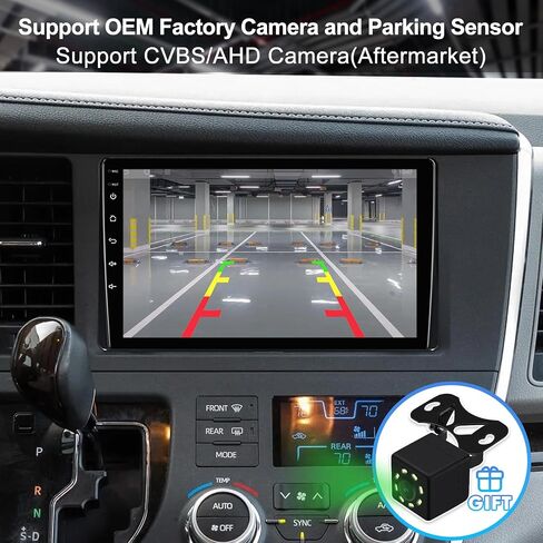 2+32G Android 12 Double Din Car Stereo for Toyota Sienna 2015-2018 with 9 Inch Touchscreen Radio Built-in Wireless Carplay/Android Auto/GPS/Bluetooth/FM/AUX-in/Steering Wheel Controls/Backup Camera in Saudi Arabia