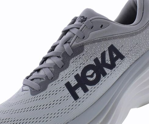 حذاء HOKA Bondi 8 رجالي واسع مقاس 10، اللون: جلد القرش/رذاذ الميناء in Kuwait