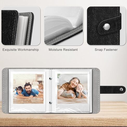 Fintie Small Photo Album Book for 3.5x4.25" Polaroid Films - 52 Pockets Mini Albums Book for Polaoird i-Type/600/SX-70/Fujifilm Instax Wide Instant Camera Pictures, Raining Heart in Saudi Arabia