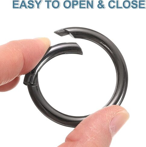 Harfington Spring O Clip Ring ، Fring Spring Clasp Ring ، Round -keychain snap buckle accessories for prestter counter bage lanyard line crafts in Saudi Arabia