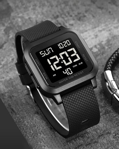BESTKANG Unisex LED Digital Watch Women Men Digital Sports Watch Fashion Simple Luminous Waterproof Watch in Saudi Arabia