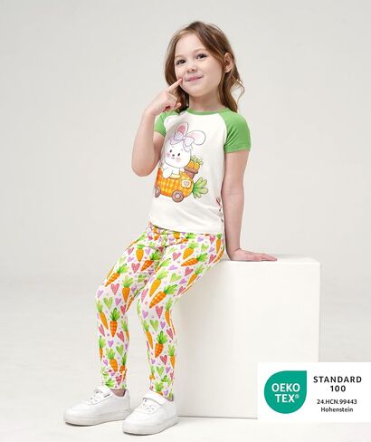 Toddler Boys Girls Pajamas Soft Bamboo Viscose Short Sleeve Top and Pants Summer 2 Piece PJs Set in Saudi Arabia