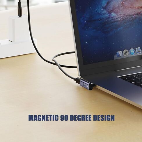 Fidioto 40Gbps USB C Magnetic Adapter,USB C 90 Degree Adapter 24 Pins with PD 140w Fast Charging USB4 8K 60Hz for Thunderbolt 3/4, MacBook Pro/Air and More Type C Devices(1Pack) in Saudi Arabia