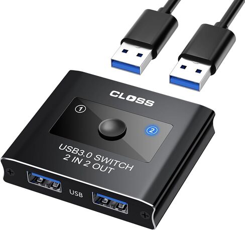 USB 2.0 Switch, 2 Computers Sharing 4 Devices, USB 2.0 Switcher for Mouse, Keyboard, Printer, Scanner, Flash Drive, Compatible with Windows, Mac, Linux, Chrome OS in Saudi Arabia
