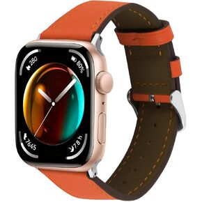 أشرطة جلدية أصلية مقاومة للارتداء متوافقة مع فرقة Apple Watch 38mm 41mm 40mm 42mm 44mm 45mm 46mm 49mm ، فرقة ساعة جلدية ناعمة مقاومة للعرق لـ Ultra 2/1 Se Serie 10 9 8 7 6 5 4 3 2 1 in Kuwait