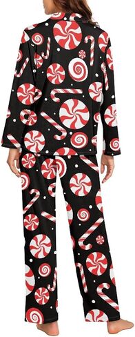 بيجامة الهالوين النسائية مجموعات بيجامة بأزرار سفلية Pjs WomanSleepwear Soft Pj Lounge Sets in Kuwait