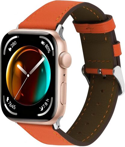 أشرطة جلدية أصلية مقاومة للارتداء متوافقة مع فرقة Apple Watch 38mm 41mm 40mm 42mm 44mm 45mm 46mm 49mm ، فرقة ساعة جلدية ناعمة مقاومة للعرق لـ Ultra 2/1 Se Serie 10 9 8 7 6 5 4 3 2 1 in Kuwait