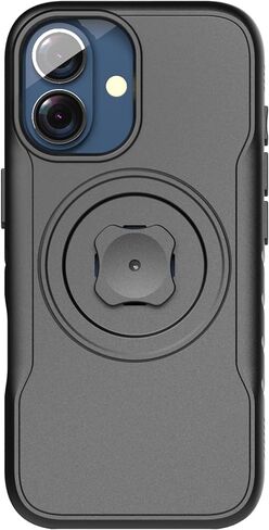 sincetop Shockproof Phone Case Compatible with iPhone 16 Pro / 6.3" – Connect Your Phone to All Series C 1st / 2nd Gen Mounts - Bike Mounts, Car Mounts, Armbands, Belt Clips, and More Black in Saudi Arabia