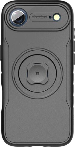 sincetop Shockproof Phone Case Compatible with iPhone 16 Pro / 6.3" – Connect Your Phone to All Series C 1st / 2nd Gen Mounts - Bike Mounts, Car Mounts, Armbands, Belt Clips, and More Black in Saudi Arabia