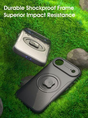 sincetop Shockproof Phone Case Compatible with iPhone 16 Pro / 6.3" – Connect Your Phone to All Series C 1st / 2nd Gen Mounts - Bike Mounts, Car Mounts, Armbands, Belt Clips, and More Black in Saudi Arabia