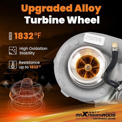 MaxPeedingRods GT28 GT2871 Turbo Charger مع حشوات للمحرك 1.5L-2.0L ، لنيسان 240SX 1989-1998 ، سلسلة VL الأساسية in Kuwait
