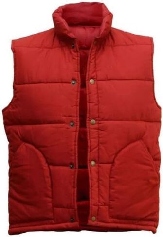 الرجال مايكل - J - Fox - Back to The - Future Marty - McFly Red Puffer Vest (الولايات المتحدة، ألفا، صغير، عادي، عادي، منتفخ) in Saudi Arabia