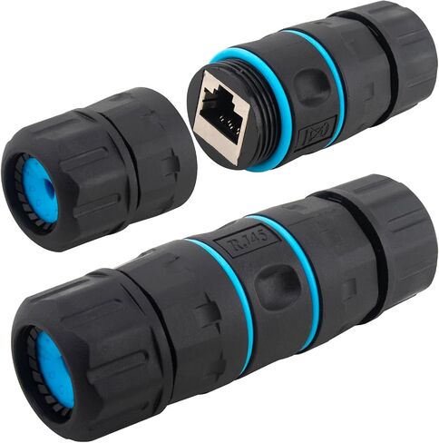 Waterproof Shielded RJ45 Coupler IP68,CAT6A/CAT6/CAT5E/CAT5 Female to Female Coupler Connector Shielded for Outdoor Ethernet LAN Cable-2 Pack in Saudi Arabia