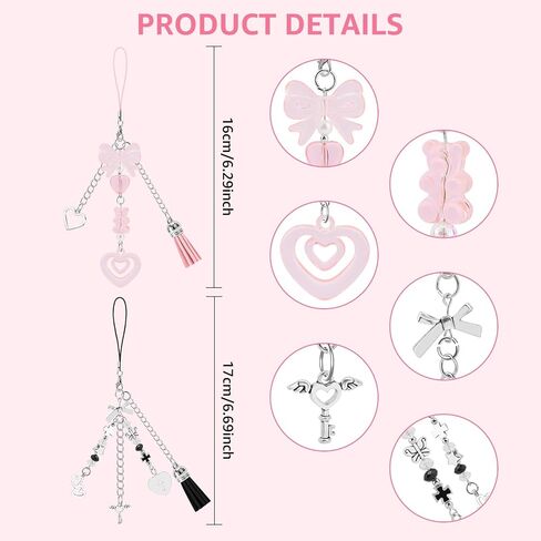 Oubaka Wrist Strap for Phone Case, 4PCS Cell Phone Lanyard with 4PCS Phone Tether Tab Handmade Macrame Keychain Phone Case Wrist Lanyard for Women Men(4 Colors) in Saudi Arabia