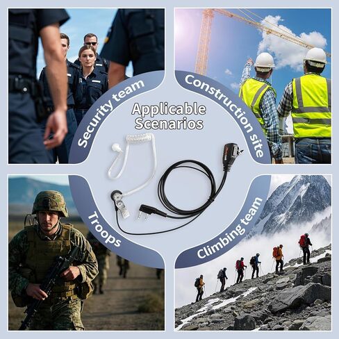 5 Pack Walkie Talkie Microphone Speaker Microphone Shoulder Mic Police Radio Earpiece Compatible with Retevis BAOFENG Kenwood Samcom Pxton Radio in Kuwait