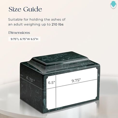 GetUrns Cultured Marble Urn Vault by Mackenzie with Personalized Picture and Text for Human Ashes I Navy Adult Urns for Male and Female I 210lbs in Saudi Arabia
