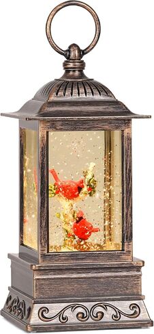 Christmas Snow Globe, Gnome Snow Globe Glitter Lighted with Music, Musical Christmas Decorations USB and Battery Operated Lantern, Christmas Decor for Home in Saudi Arabia