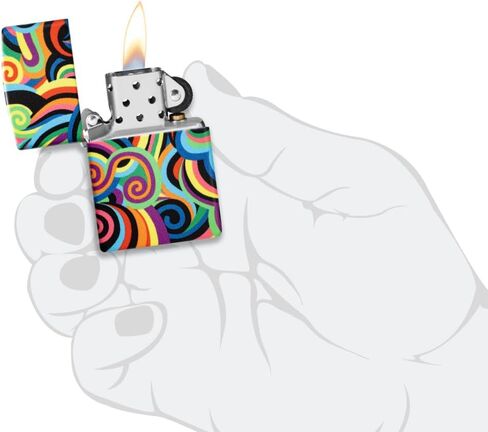 Zippo Gothic Window Design Armor® Black Ice® Pocket Lighter in Saudi Arabia