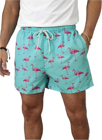 SHENHE Men's Swim Trunks with Compression Liner Swimming Bathing Suit Beach Shorts with Pockets in Saudi Arabia