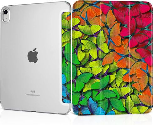 حافظة MEEgoodo لجهاز iPad A16 الجيل الحادي عشر 2025 مقاس 11 بوصة، حافظات أجهزة لوحية لجهاز iPad الجيل العاشر 2022، غطاء كمبيوتر لوحي بملمس حريري وغطاء خلفي شفاف للكمبيوتر الشخصي، أزهار الكرز in Kuwait