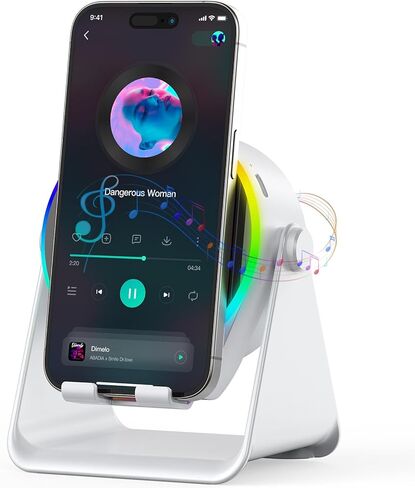 مكبر صوت تحريبي لاسلكي- 4 في 1 في مكبر صوت بلوتوث مع الضوء المحيط الملون 360 درجة متوافق مع iPhone/Android/iPad/Samsung Galaxy- هدية عيد ميلاد فريدة من نوعها للرجال للنساء البالغين in Kuwait